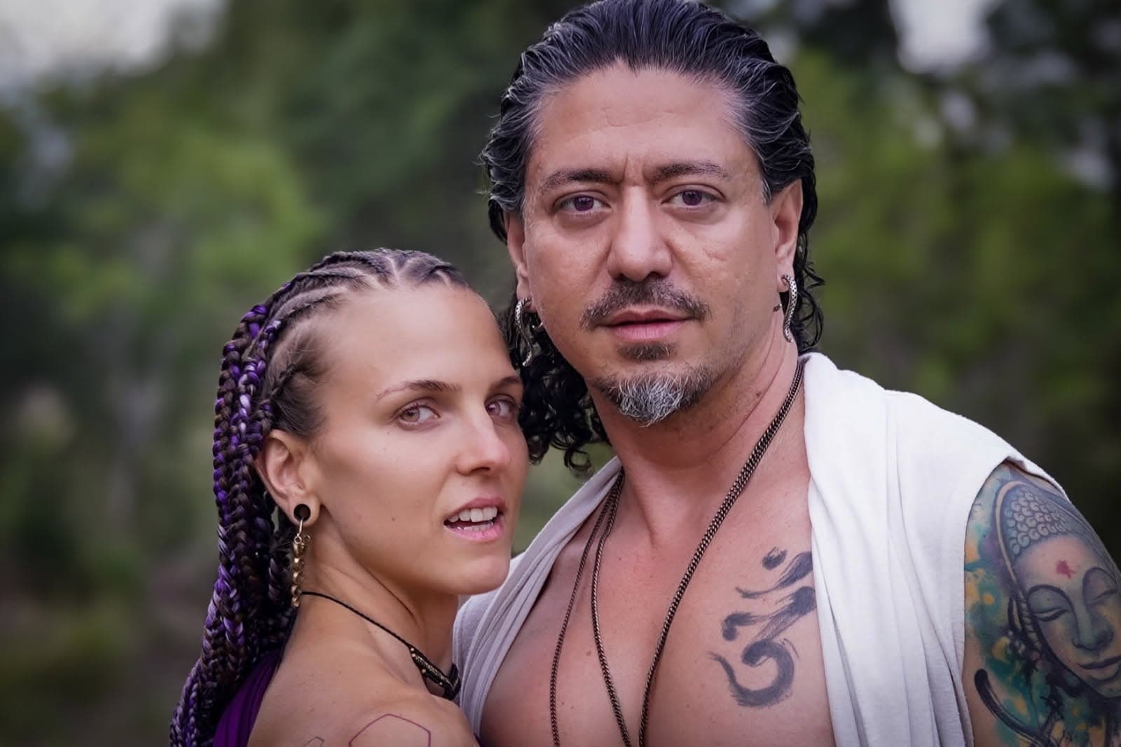 Mandy and Rogue embracing outdoors, facilitators of the Merge Our Melodies D.U.E.T. experiences